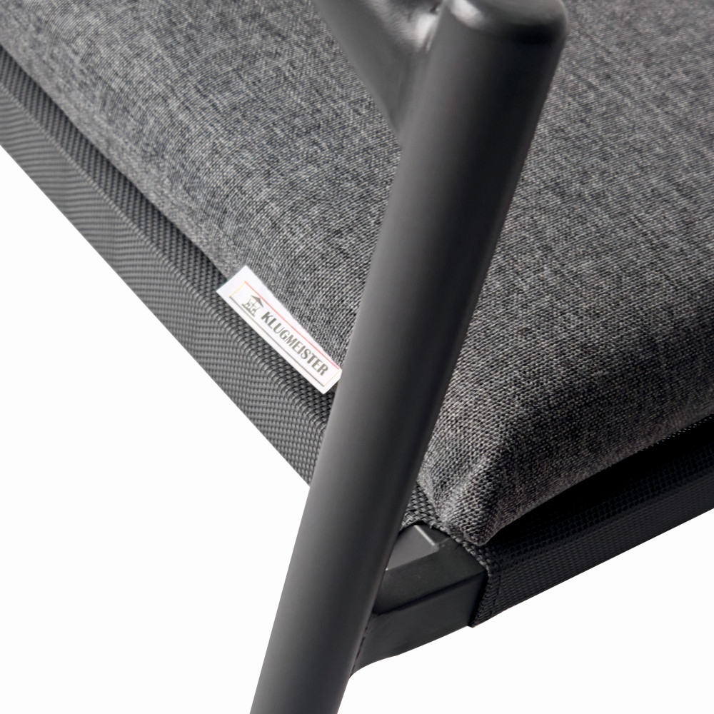 Set mobilier tarasa/gradina KLUGMEISTER KJF11196, doua scaune + masa, cu perne incluse, culoare gri [5]