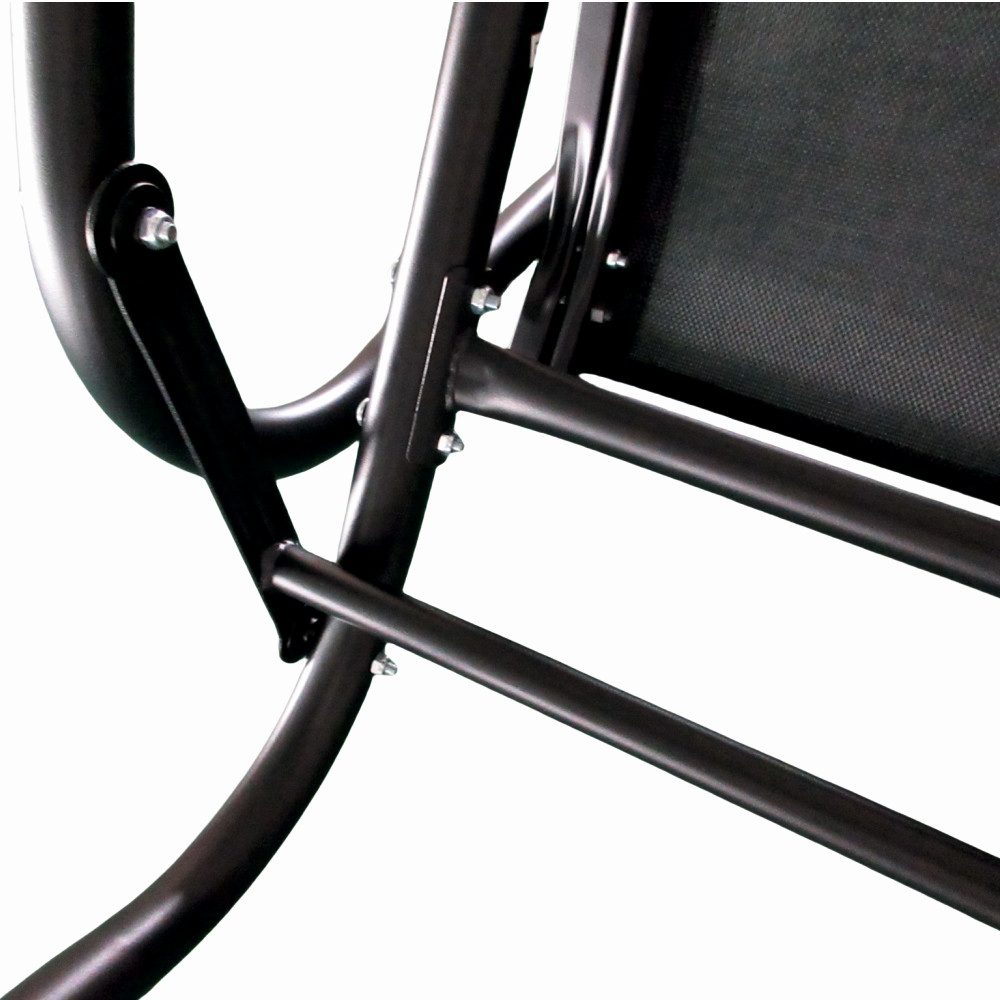 Banca pentru terasa/gradina din otel si plasa KLUGMEISTER KJF2379, dimensiuni 120x71x86 cm, culoare neagra [3]