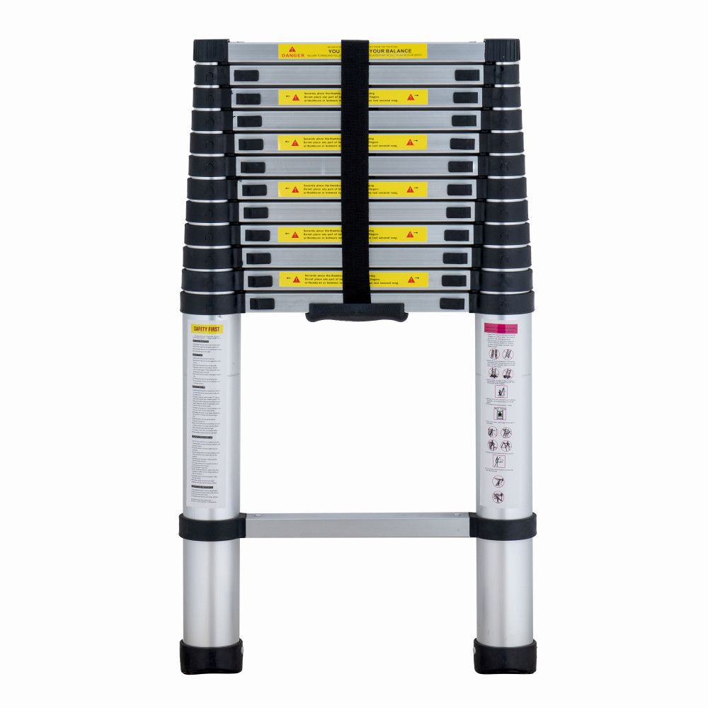 Scara telescopica din aluminiu MESTERINO TOOLS JL-101-3.8, 13 trepte, 3.8 metri, greutate maxima 150 kg [1]