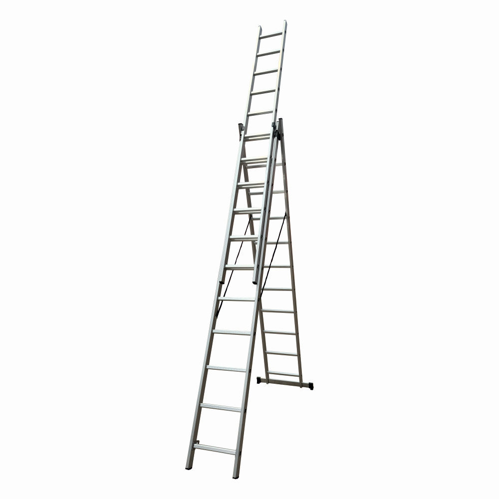 Scari aluminiu / otel - Scara combinata din aluminiu MESTERINO TOOLS JL-207-3X11, 7.6 metri, 3x11 trepte, greutate maxima 150 kg