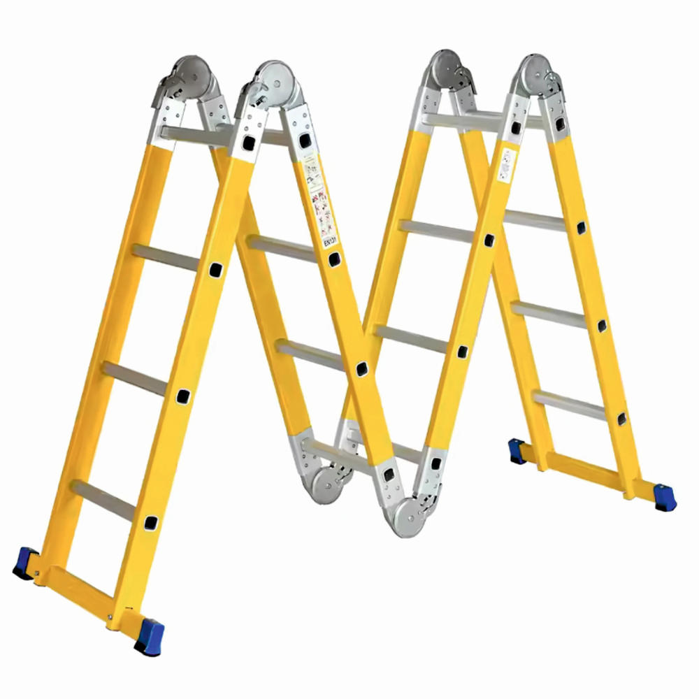 Scara combinata din fibra de sticla MESTERINO TOOLS JL-405B-4X5, 5.8 metri, 4x5 trepte, greutate maxima 150 kg [2]