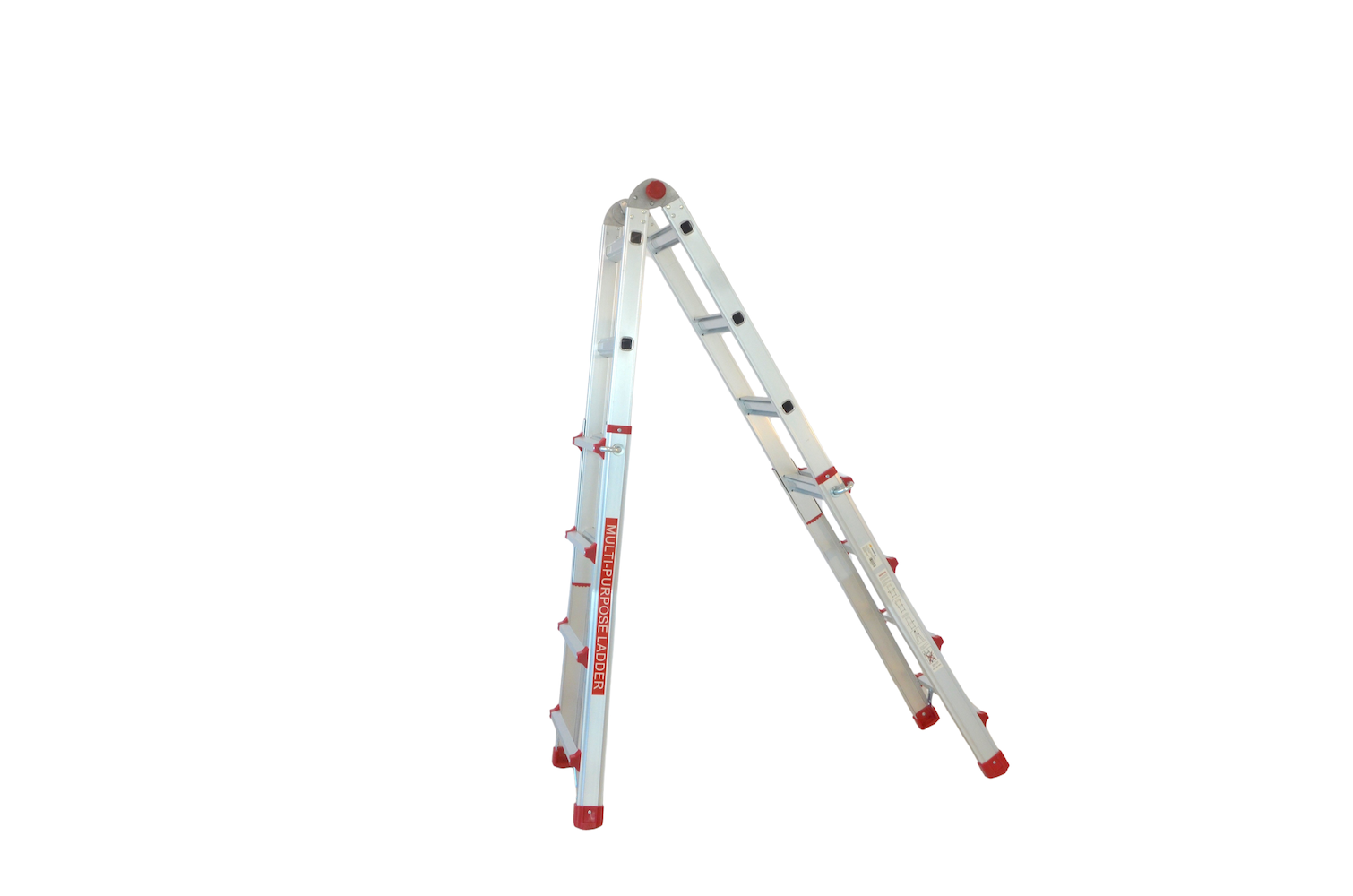 Scara multifunctionala din aluminiu cu balama MESTERINO TOOLS JL-404S-4X4, 3.9 metri, 4x4 trepte, greutate maxima 150 kg [4]