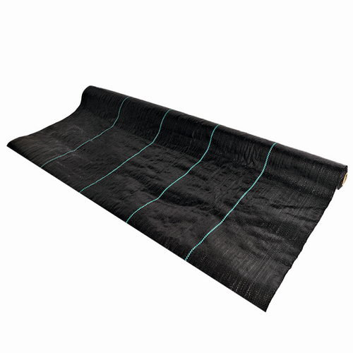 Plase intretinere plante - Folie antiburuieni/mulcire din polipropilena, MESTERINO PP1000150, 1 m X 50 m, densitate 100g/mp culoare neagra cu dungi, protectie UV
