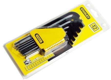 Imbusi - Stanley 0-69-257 Set 12 Chei imbus lungi, Cap sferic 1/16-3/8", L