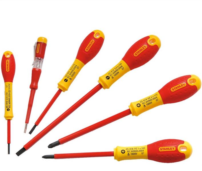 Surubelnite - Stanley 0-65-443 Set 5 surubelnite drepte FATMAX izolate + tester de tensiune