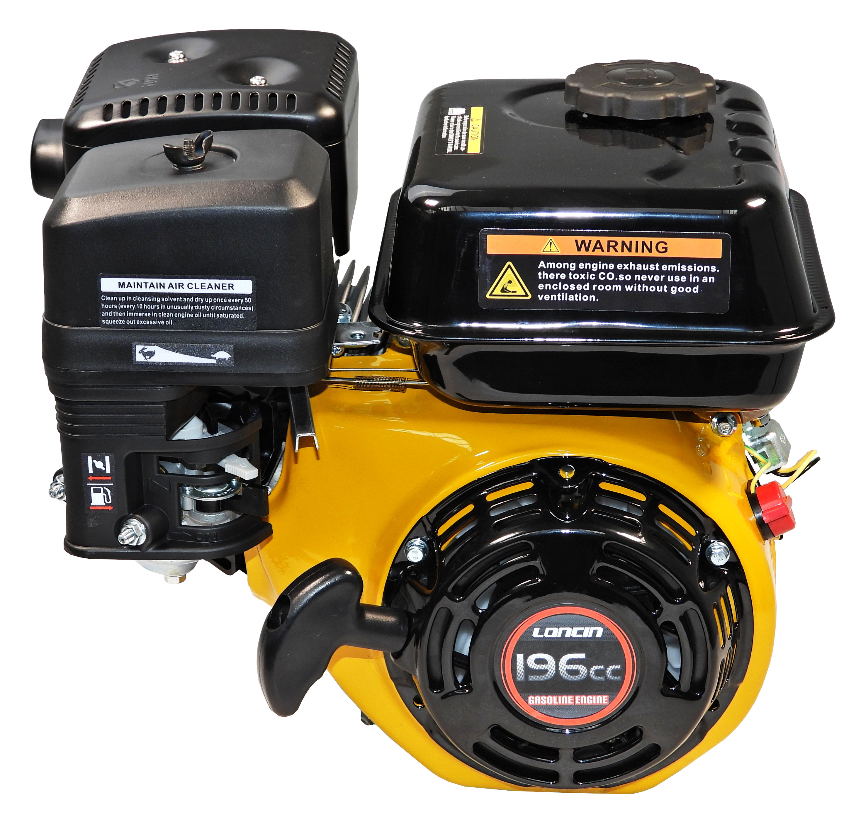 Motoare - Loncin G200F - Motor benzina 6.5CP, 196cc, 1C 4T OHV, ax pana Φ19mm