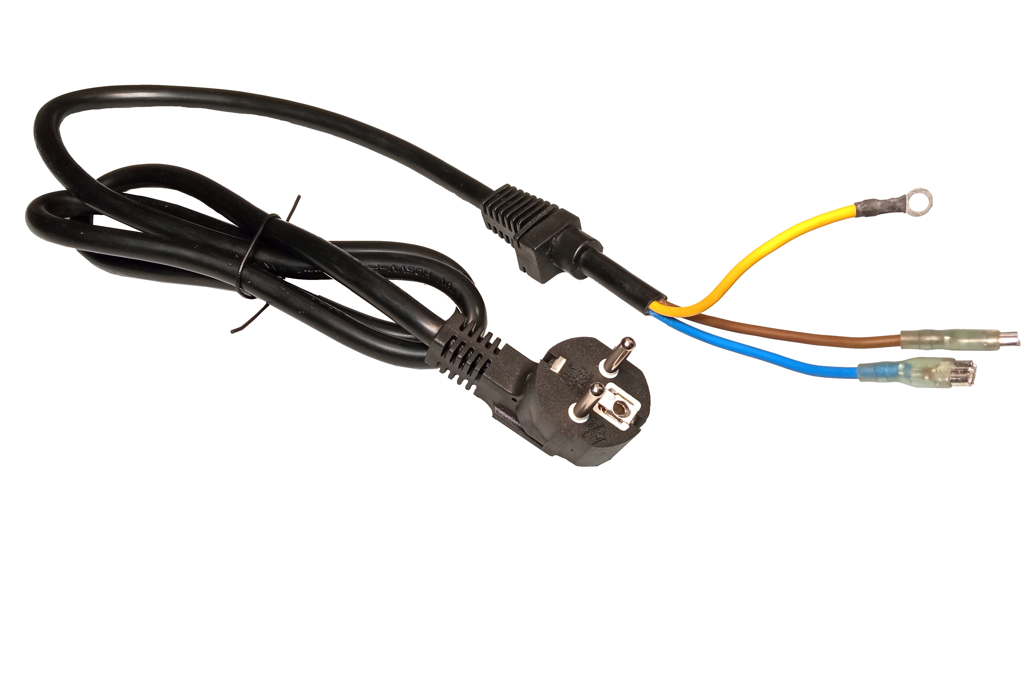 Cabluri electrice - Cablu alimentare MYYM 3x2.5mmp, 1.5m, stecher Schuko si manson de protectie