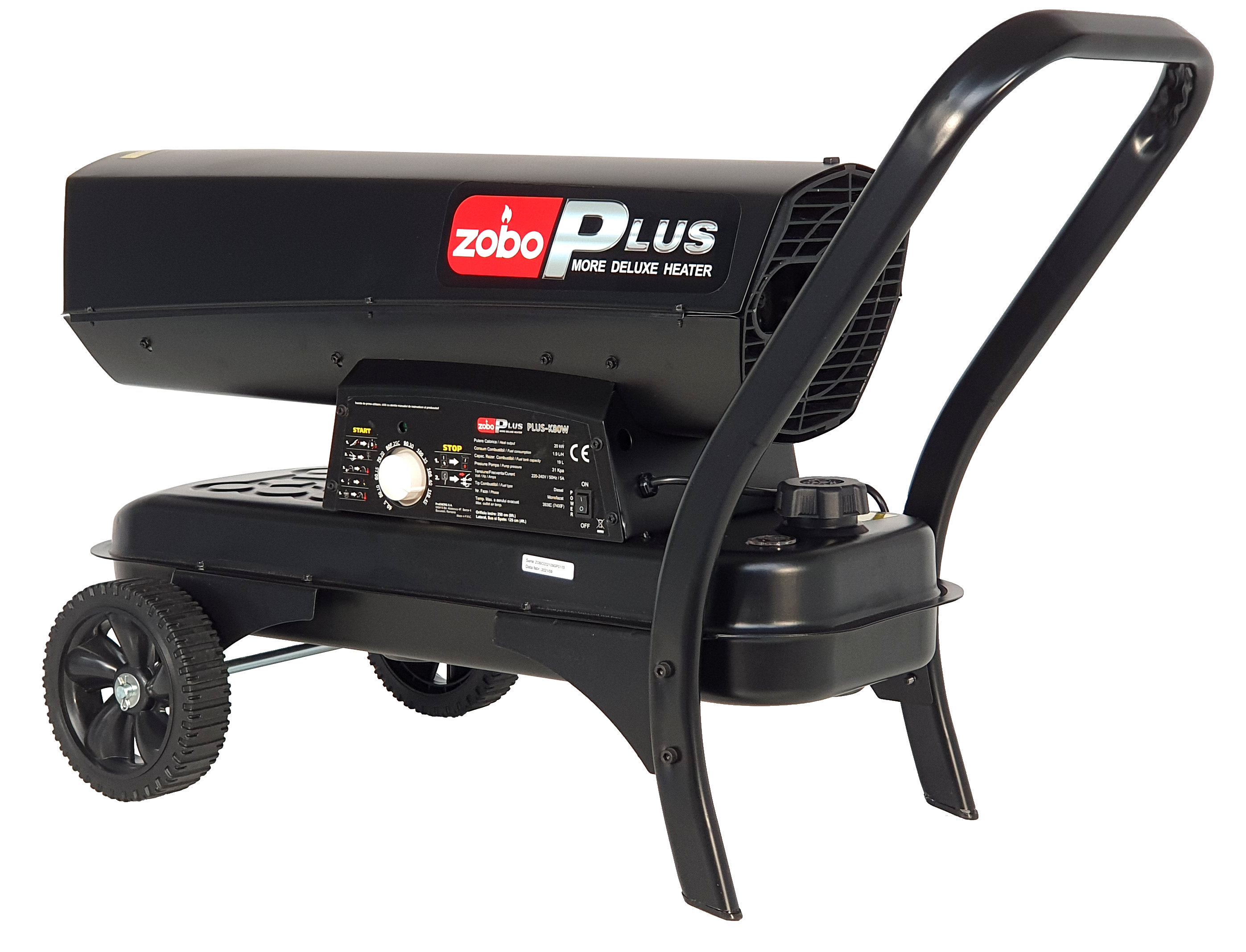 Tunuri de aer cald - Zobo PLUS-K80W Tun de aer cald, ardere directa, 20kW, 230V, 400mc