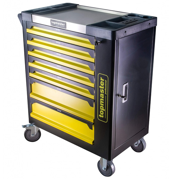 Truse de scule - Dulap scule, 7 sertare echipat cu 182 piese, 550 kg TMP