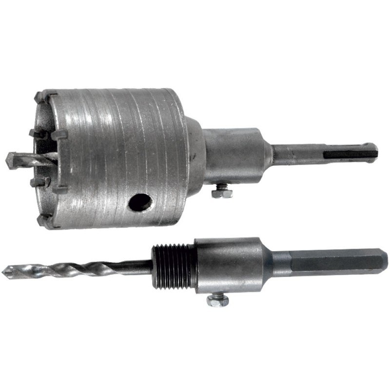 Freze si carote - Dedra Carota tip carbura cu adaptor SDS Plus si tija Hex, 65x55mm