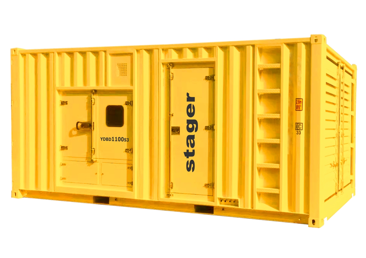 Generatoare industriale - Stager YDBD1100S3 Generator insonorizat diesel trifazat 1100kVA, 1443A, 1500rpm