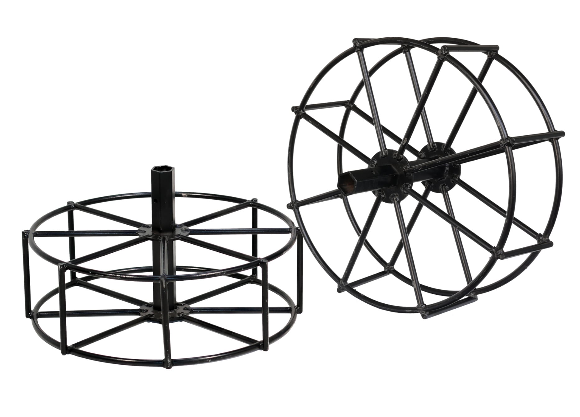 Accesorii utilaje agricole - ProGARDEN Set roti metalice 500x170, manicot cu flanse hex 23mm pentru motocultor Campo