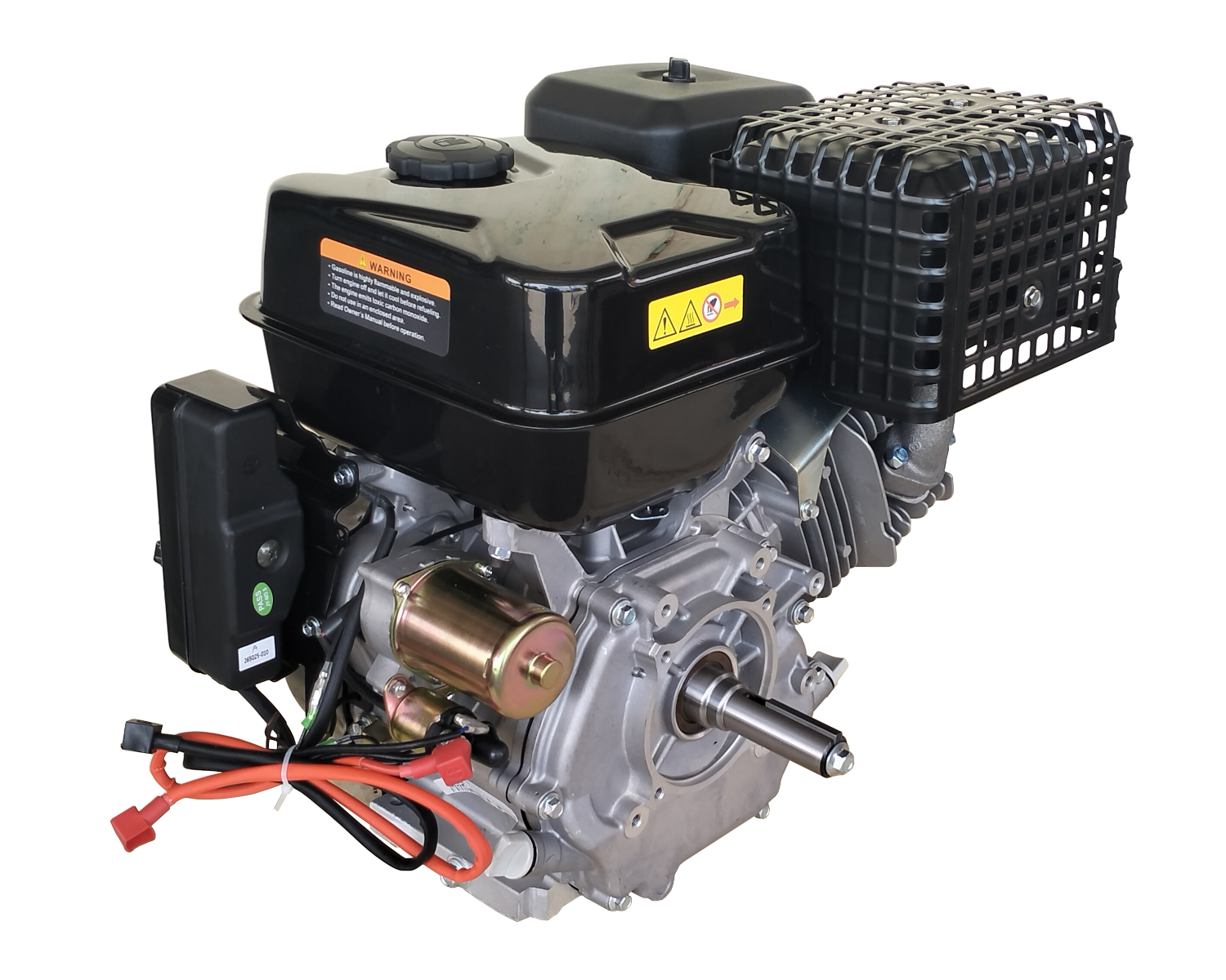 Import - Ducar DH420E Motor benzina 15CP, 420cc, 1C 4T OHV, EU V, ax pana D25.4mm L72mm, pornire electrica