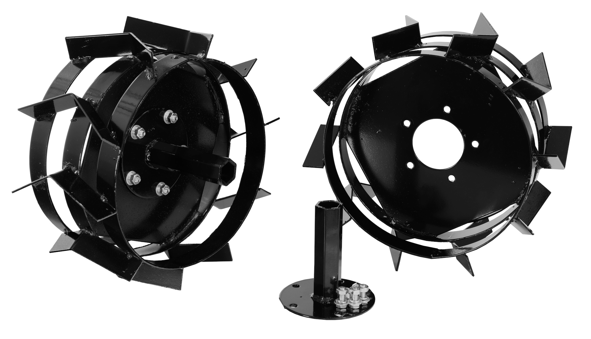 Accesorii utilaje agricole - ProGARDEN Set 2 roti metalice 350x6 cu manicot 23mm