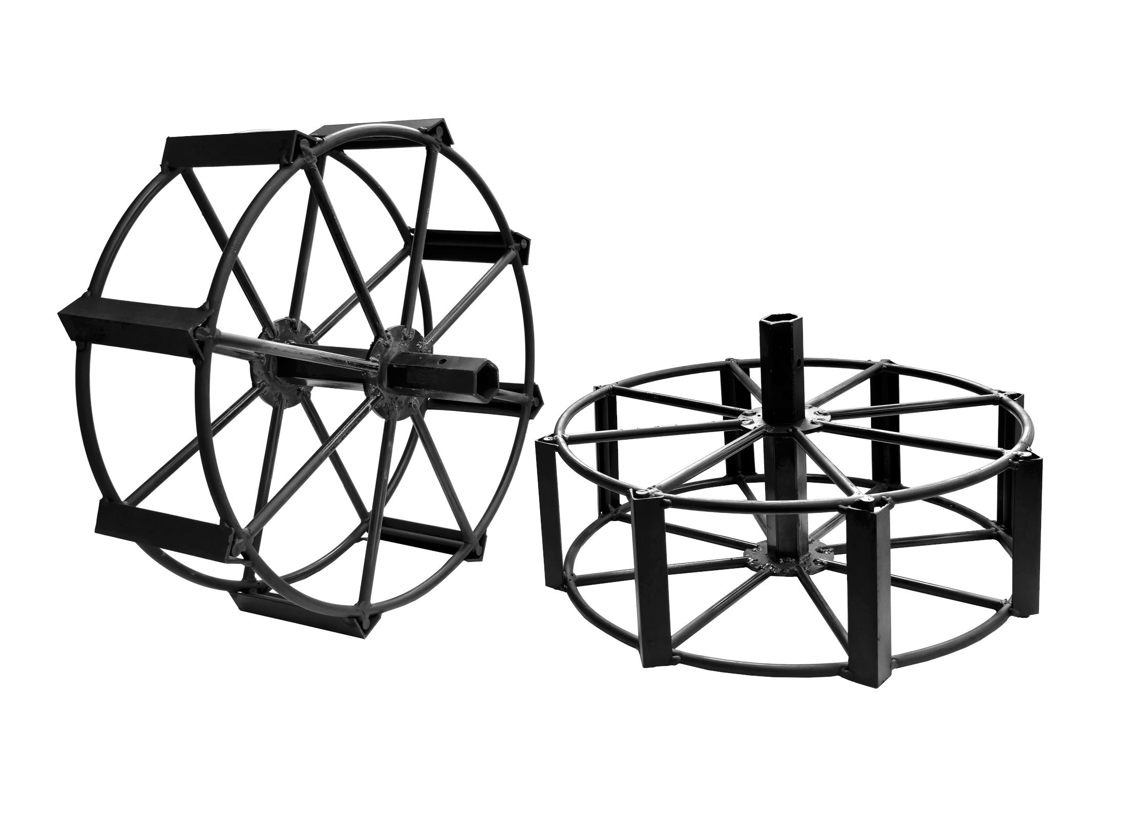 Accesorii utilaje agricole - ProGARDEN Set roti metalice 540x170, manicot cu flanse, hex 32mm pentru motocultor Campo