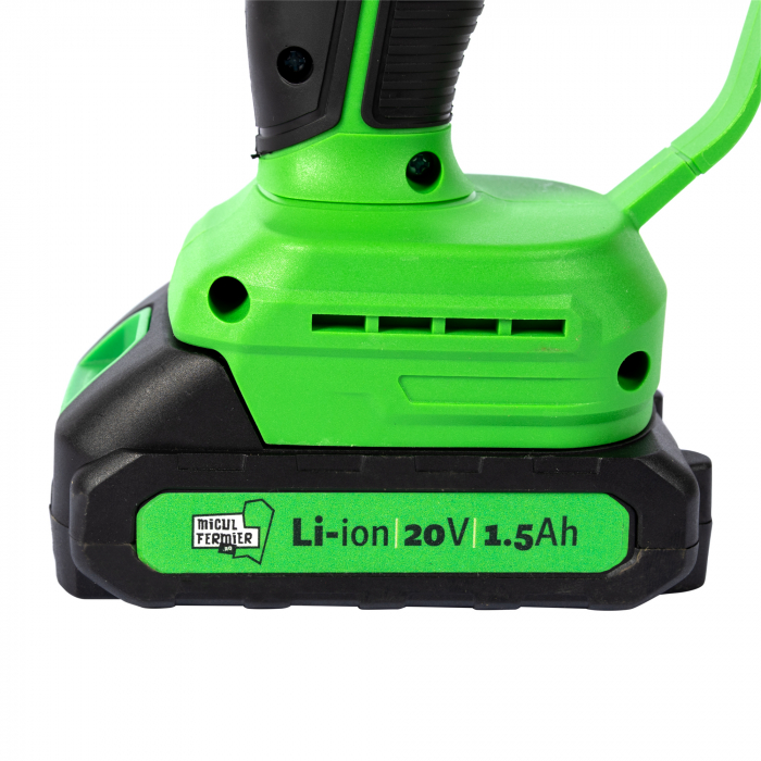 Mini drujba Micul Fermier, 20V, cu doua lame 6'' si 8'', doua lanturi [15]