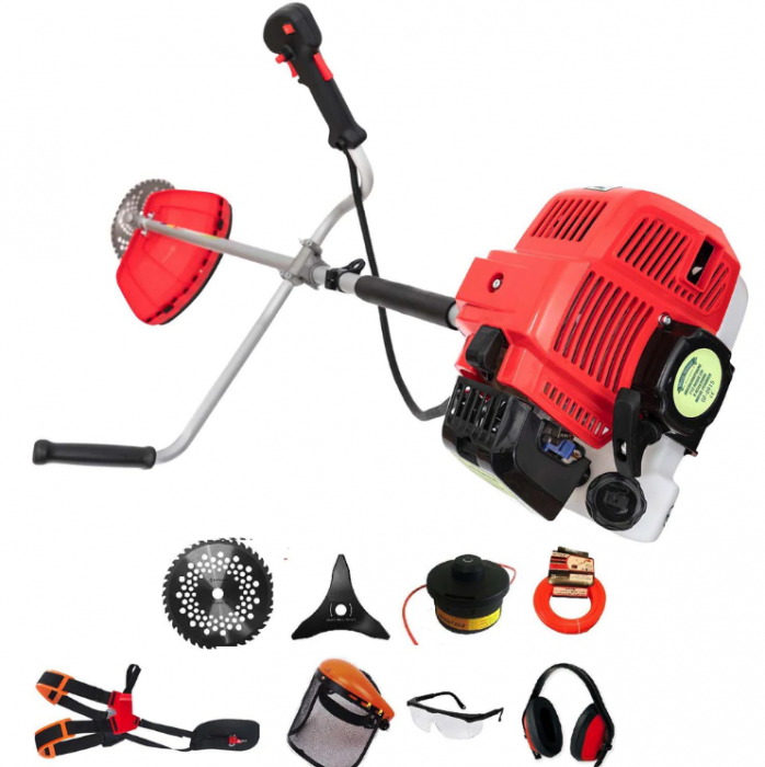 Set Motocositoare Micul Fermier 712, 4.7CP + 8 Accesorii + Cap drujba [2]