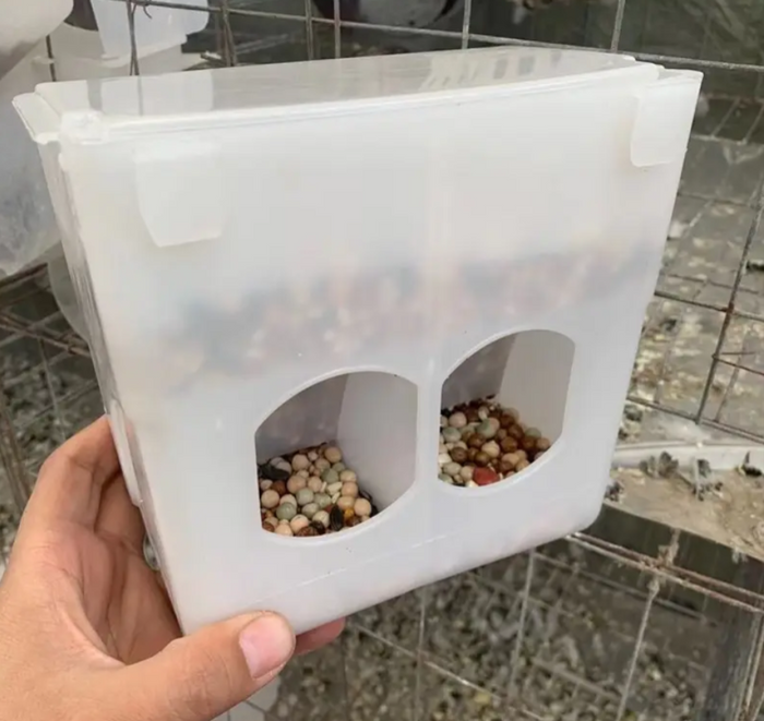 Hrănitor  cu 3 gauri pentru Porumbei și Păsări Mici – Durabil, Igienic și Ușor de Utilizat [4]