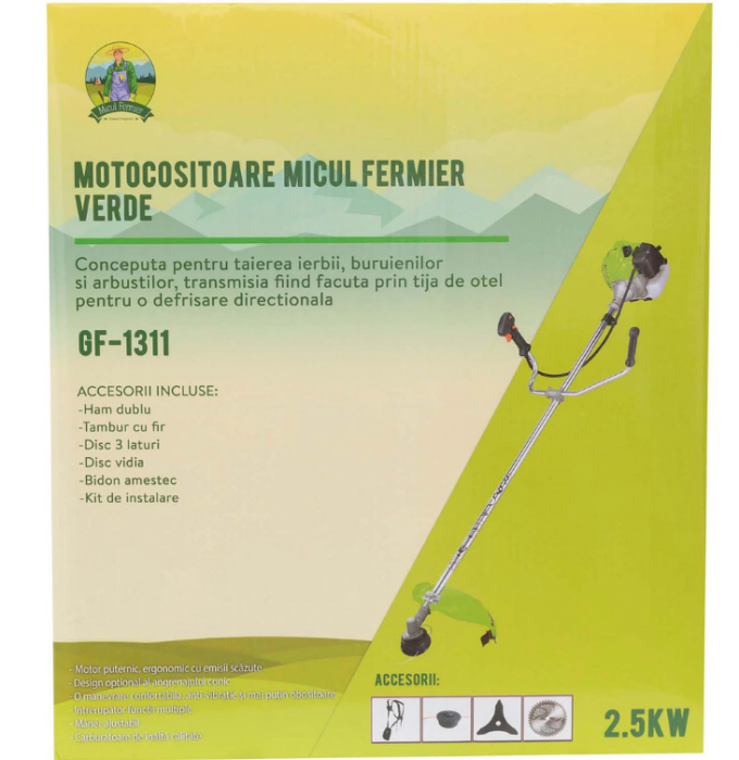 Set Motocoasa Micul Fermier G1311, 3.4CP + Cap tip drujba [5]