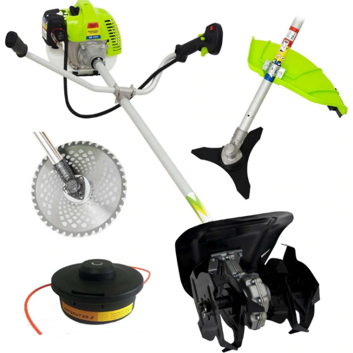 Set Motocoasa Micul Fermier GF-1311, 3.4CP + Cap prasitoare + 3 sisteme taiere, model nou [10]