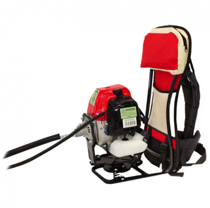 Set Motocoasa tip rucsac Micul Fermier BC430KF, 4.76CP, + Cultivator + Prasitoare + Cap drujba [9]