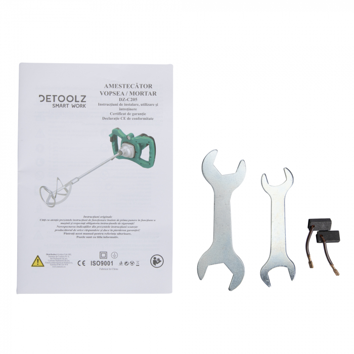 Masina amestecat mortar, vopsea, electrica, mixer inclus, DeToolz, 1300W, 60cm, M14, LED, 2 viteze, DZ-C205 [8]