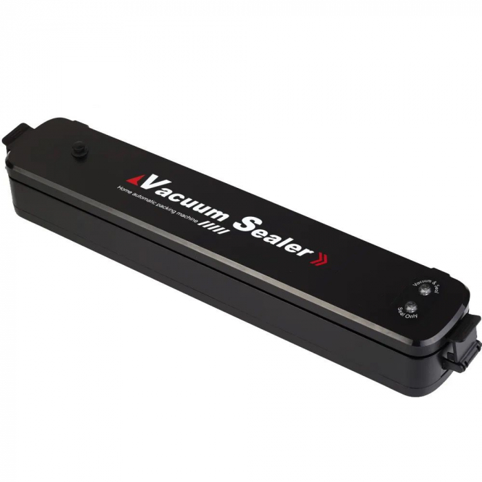Aparat de sigilat si vidat alimente/ obiecte, VACUUM SEALER ZKFK-001, Negru, 90W + Pungi cadou [2]