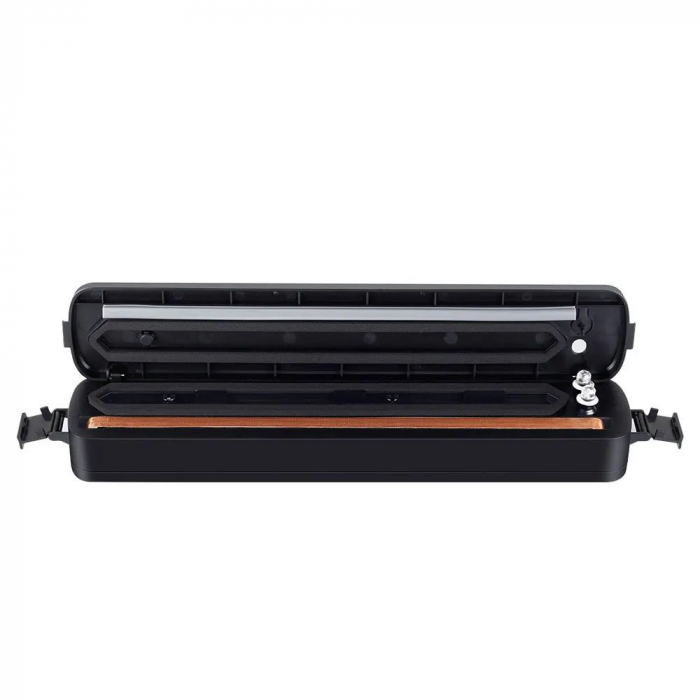 Aparat de sigilat si vidat alimente/ obiecte, VACUUM SEALER ZKFK-001, Negru, 90W + Pungi cadou [3]