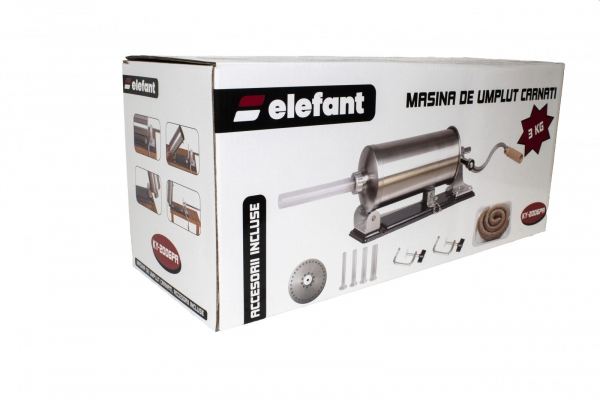 Aparat de umplut carnati Elefant KY-2006PA , inox alimentar, 4 palnii, 3Kg [9]