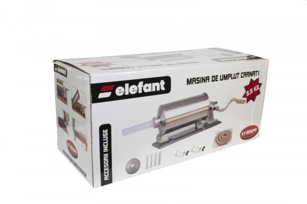Aparat de umplut carnati Elefant KY-2010PA , inox alimentar, 4 palnii, 5,5Kg [8]