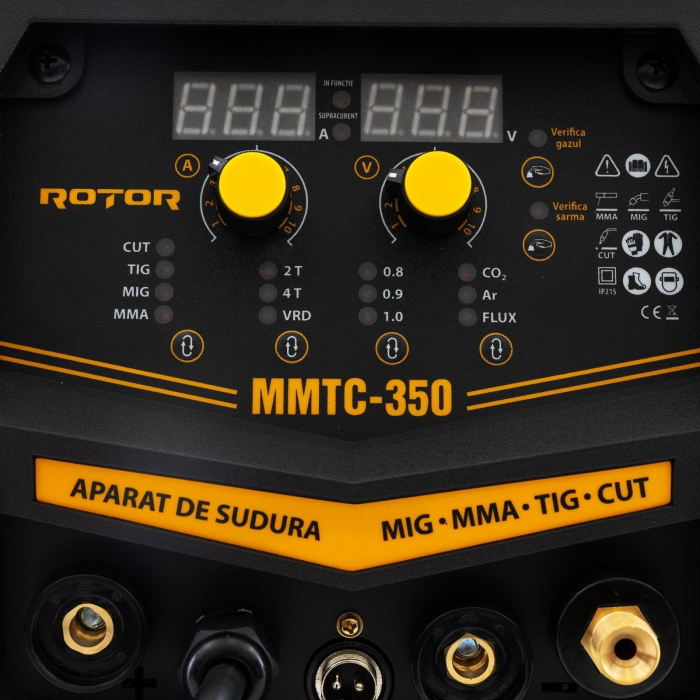 Aparat Sudură ROTOR MMTC-350 4 în 1 MIG, MMA, TIG și CUT Plasmă 350A, Echipare Completă [7]