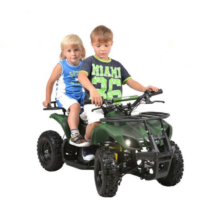 ATV electric pentru copii Hecht 56801 800 w 20 km h capacitate 60 kg display digital verde [9]