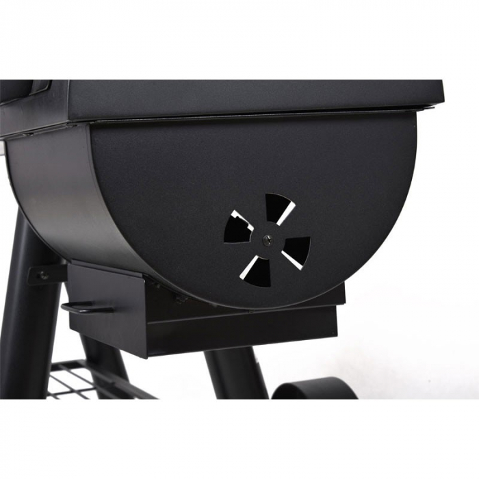 Gratar de gradina HECHT Sentinel, Bbq grill, din otel, pe carbune, rezistent la temperaturi inalte, dimensiuni 115x65x133 cm [4]
