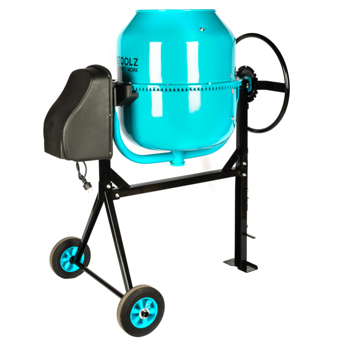 Betoniera Detoolz 200L, 1200W, cu roti si coroana de fonta [13]