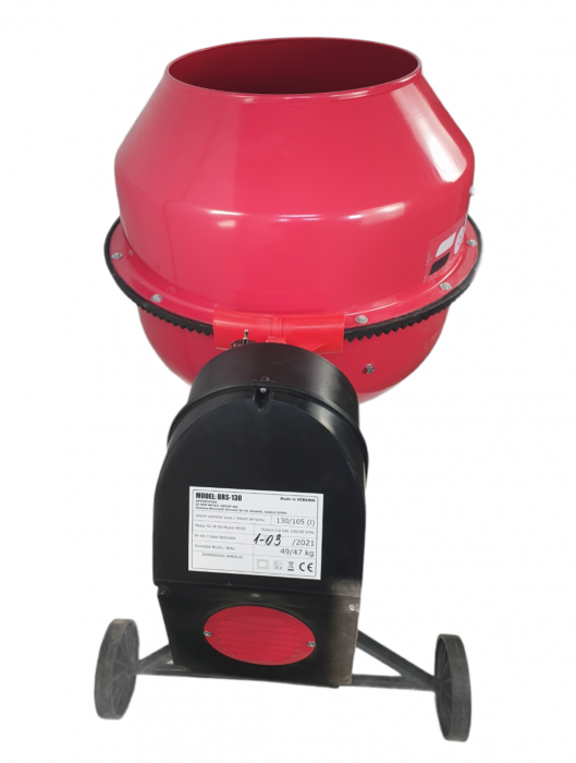 Betoniera Elefant BRS-165, 900W, 165L, coroana din fonta, transmisie curea [4]