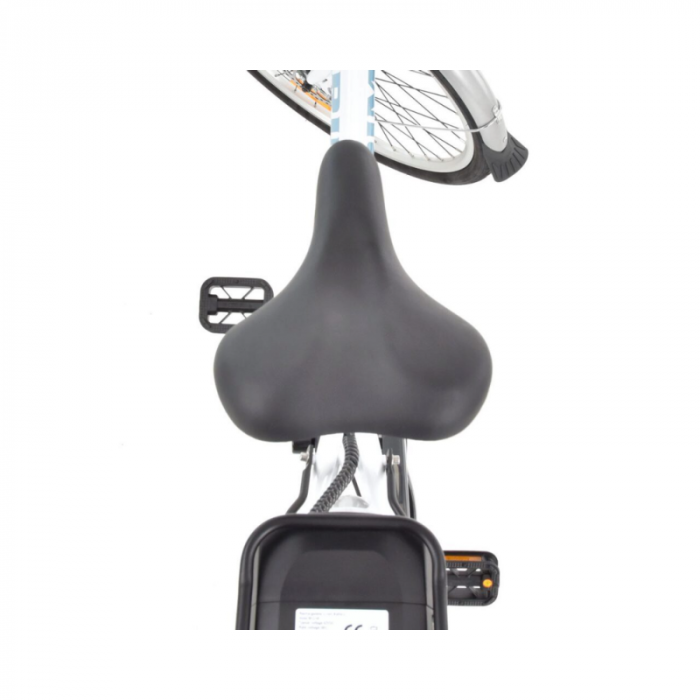 Bicicleta electrica Hecht prime white cu sasiu din aluminiu schimbator shimano acumulator 36 v [4]