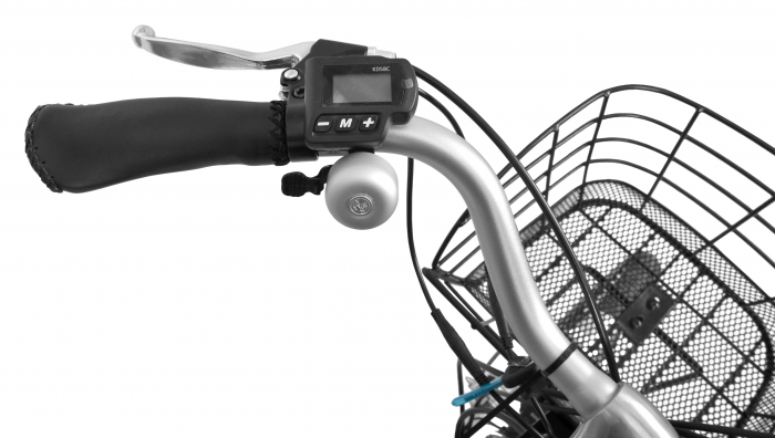 Bicicleta electrica Hecht prime white cu sasiu din aluminiu schimbator shimano acumulator 36 v [2]