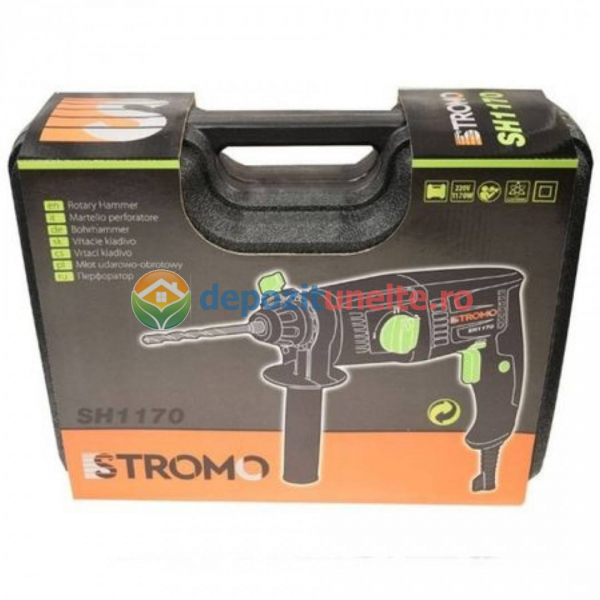 Ciocan rotopercutor 1170W, 3J + 3 Burghie, STROMO SH1170, Model 2019 [6]