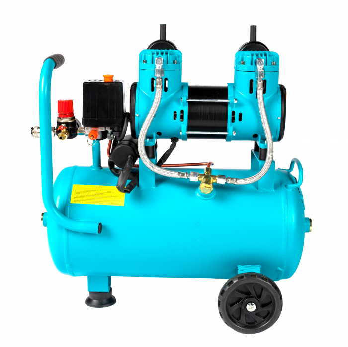 Compresor Detoolz 24L fara ulei, 1500 W, debit 154L/min, 8 bar, 2 prize de aer [19]