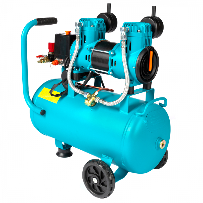 Compresor Detoolz 24L fara ulei, 1500 W, debit 154L/min, 8 bar, 2 prize de aer [6]