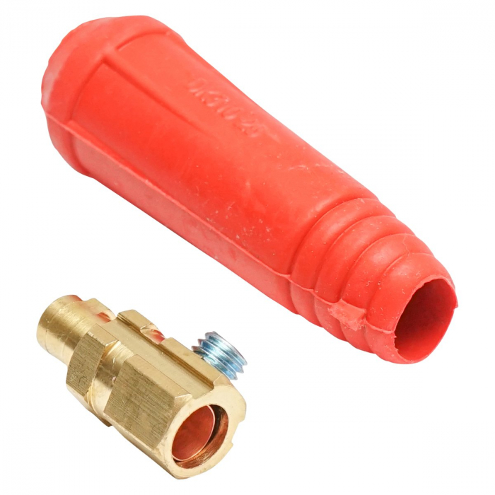 Conector Cablu Sudura tata ROSU TEB 35-50 [2]