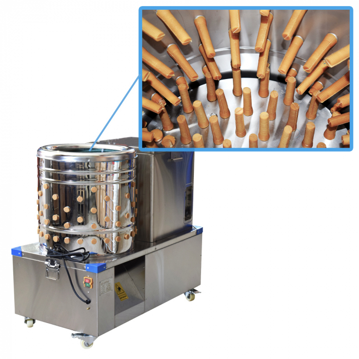 Deplumator electric cu oparitor pentru oparit si penit pasari . Putere motor 1500W / Putere rezistenta fierbator 1800W [2]