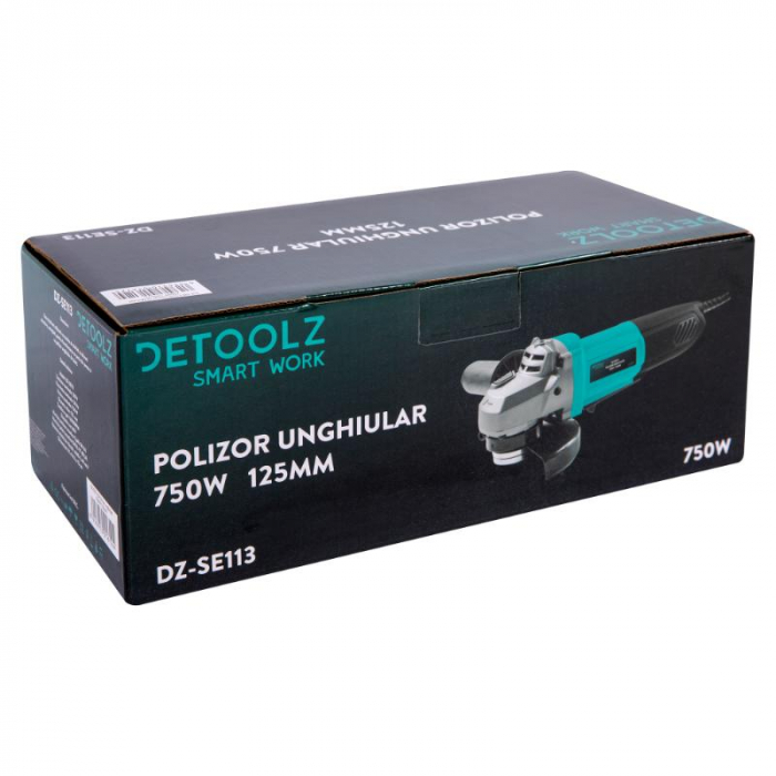 Detoolz Polizor unghiular 750W, 12000 RPM, 125mm, DeToolz DZ-SE113 (DZ-SE113) [7]