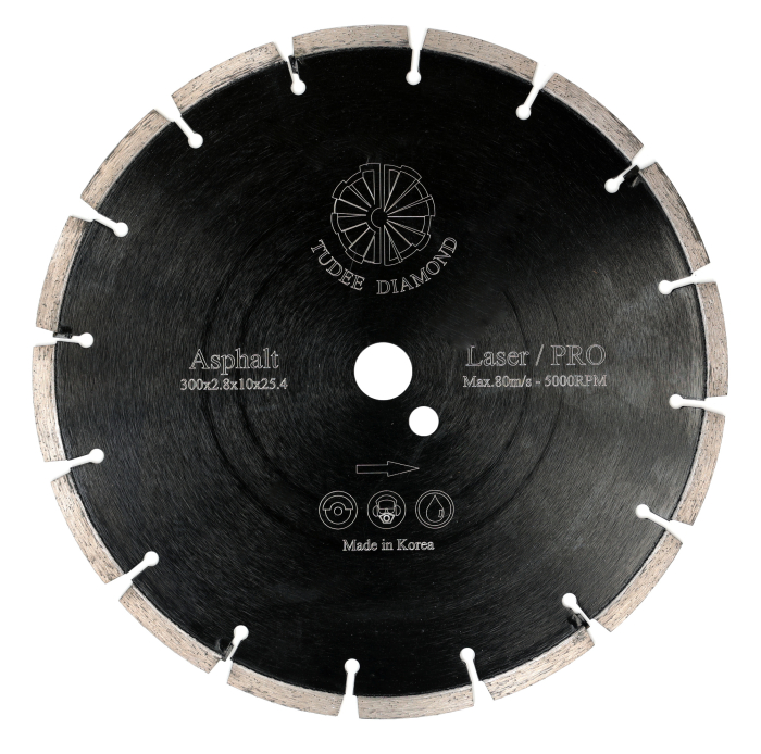 Disc diamantat Tudee debitare asfalt, profesional, 300x25.4x10x2.8mm [2]