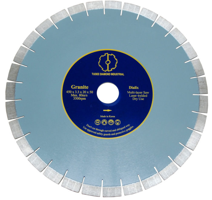 Disc diamantat Tudee debitare granit, profesional, 450x50x20x3.3mm, reductie [1]