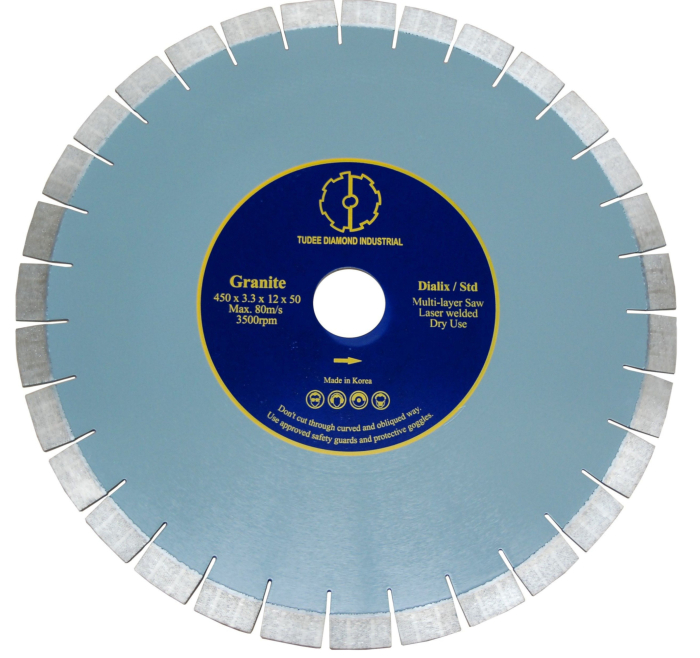 Disc diamantat Tudee debitare granit, standard, 450x50x12x3.3mm, reductie [1]