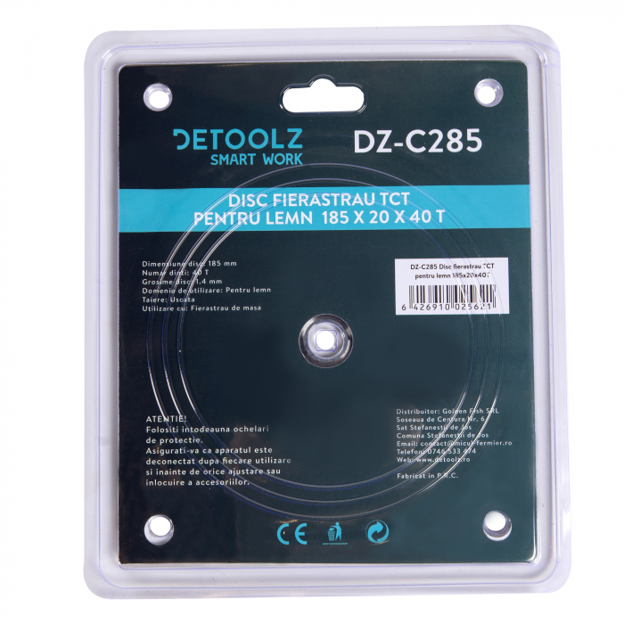 DZ-C285 Disc fierastrau TCT pentru lemn 185x30x40T [2]