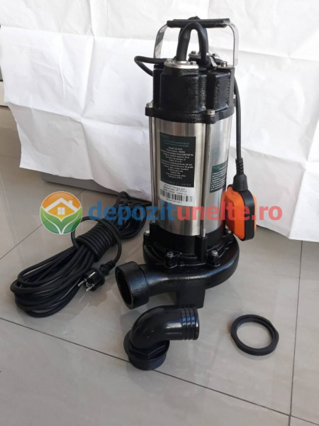 Pompa apa submersibila pentru ape uzate WQD1500DF 1500W cu tocator Deetoolz DZ-P107 [11]