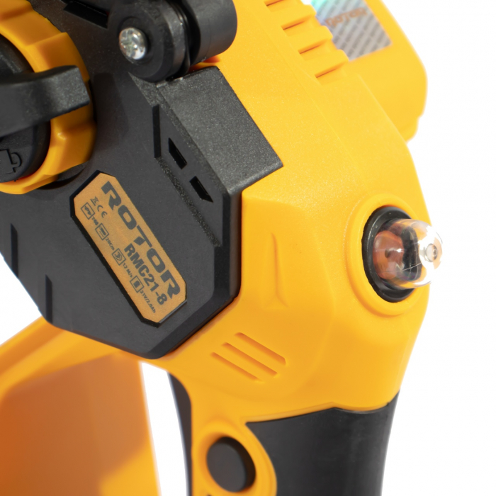 Fierăstrău cu Lanț ROTOR RMC21-8, 21V, Motor Brushless, Viteză 12 m/s, Tăiere Precisa de 125 mm – Set Complet cu 2 Acumulatori și Cutie de Transport [4]