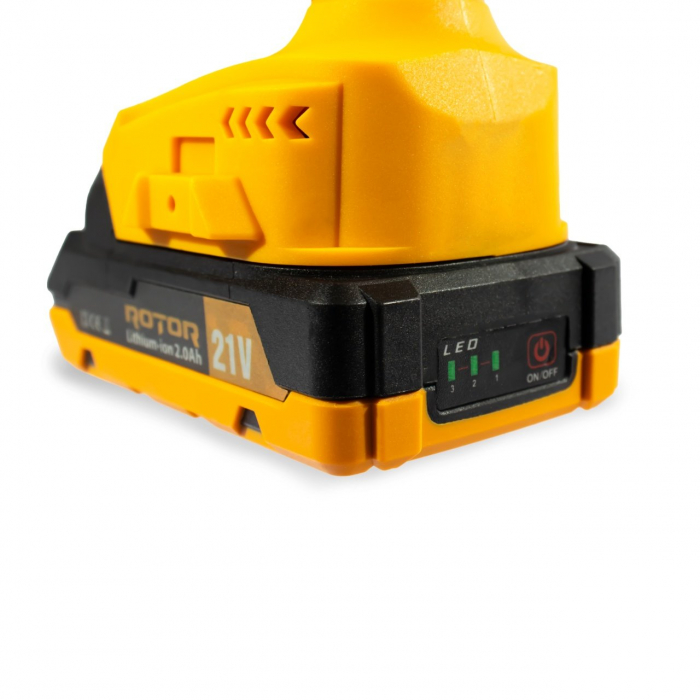 Fierăstrău cu Lanț ROTOR RMC21-8, 21V, Motor Brushless, Viteză 12 m/s, Tăiere Precisa de 125 mm – Set Complet cu 2 Acumulatori și Cutie de Transport [5]